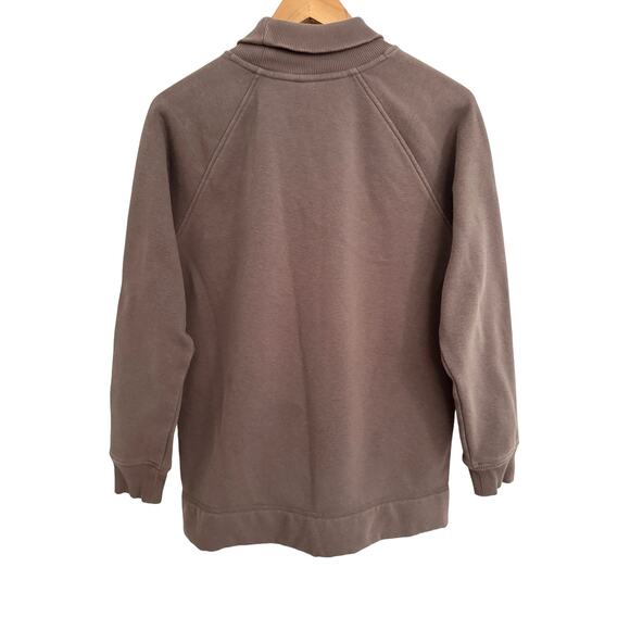 Athleta women's size Small Coffee House Cozy Karma Side Zip Funnel Neck Top - Picture 8 of 8